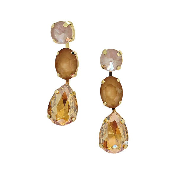 Aria Gemstone Earrings Rust