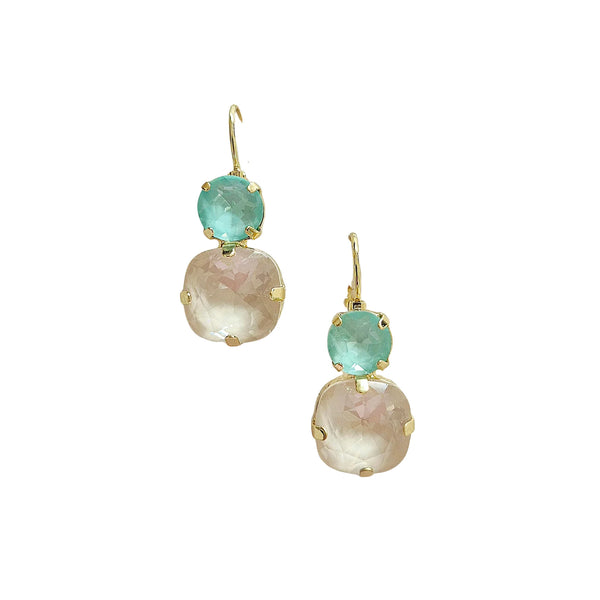 Celeste Earrings Green/Cream