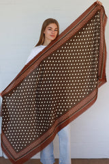 Penny Brown Spot  Scarf
