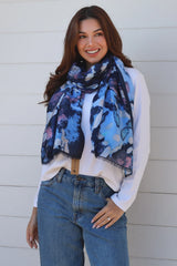 Abstract Scarf Navy