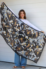 Abstract Scarf Black
