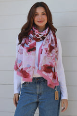 Abstarct Scarf Pink
