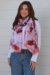 Abstarct Scarf Pink