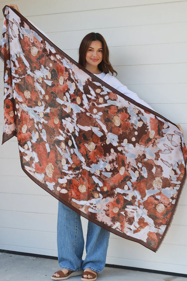 Abstarct Scarf Brown