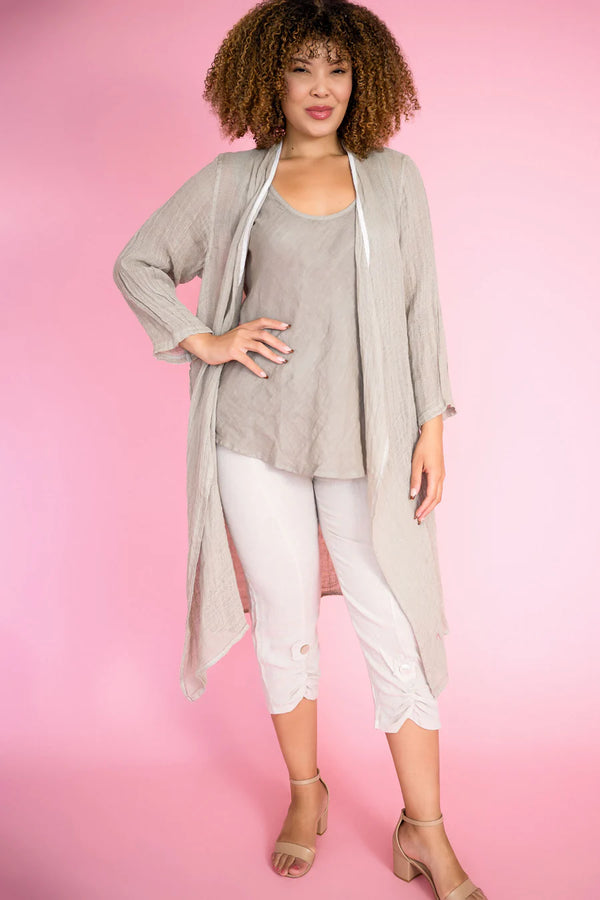 Donna Donna Belcina Long Mesh Jacket | Cashmere