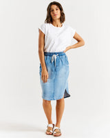 Betty Basics-Alina Denim Skirt - Denim Blue