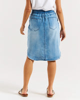 Betty Basics-Alina Denim Skirt - Denim Blue