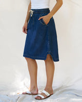 Betty Basics-Desiree Denim Skirt - Blue Wash