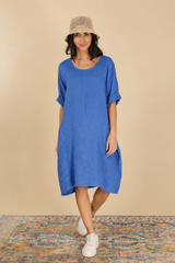 Round Neck Linen Dress