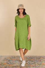 Round Neck Linen Dress