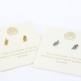 LOVE LUNAMEI-Inspiration Botanical Earrings in Gold or Silver