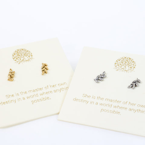 LOVE LUNAMEI-Inspiration Botanical Earrings in Gold or Silver
