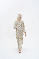 Toteme Maxi Dress - Khaki / white