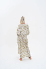 Toteme Maxi Dress - Khaki / white