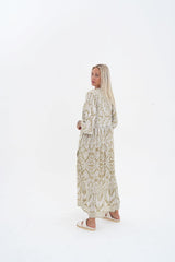 Toteme Maxi Dress - Khaki / white