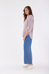 Estelle Hessian Top Soft Pink