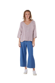 Estelle Hessian Top Soft Pink