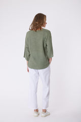 Estelle Hessian Top Faded Khaki
