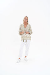 Toteme Top - Khaki / white