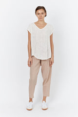 Lyra Hessian Tunic - Natural white