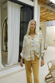 Solea Longline Shirt - Cream Bran