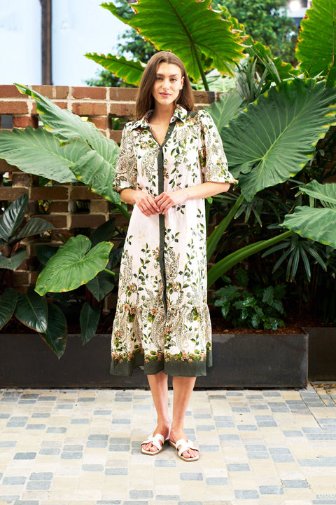 Celestia Dress Green Floral