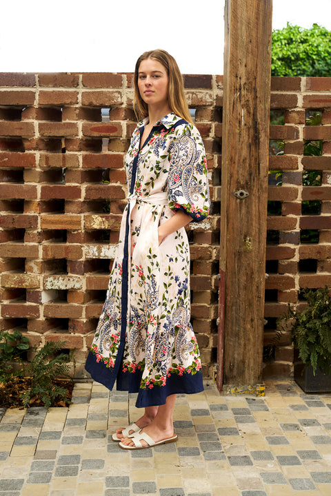 Celestia Dress Navy Floral