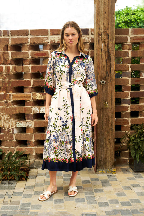 Celestia Dress Navy Floral