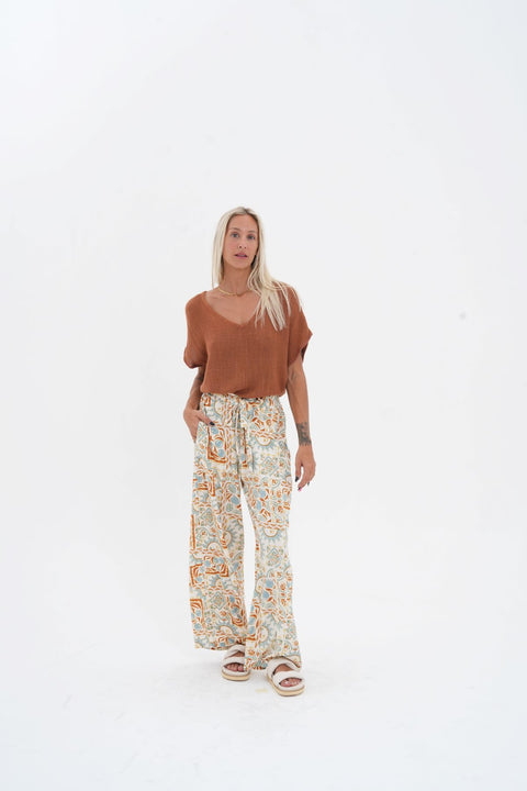 Solea Pant - Cream/ Bran