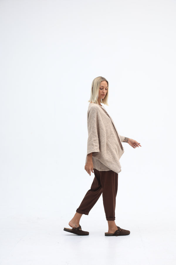 Aroma Cotton Hessian Jacket Cinnamon