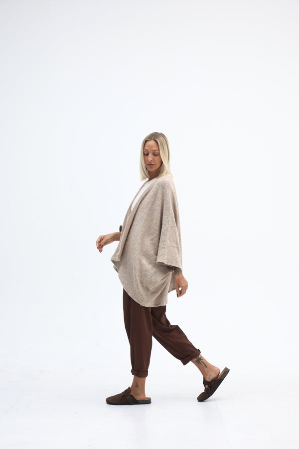 Aroma Cotton Hessian Jacket Cinnamon