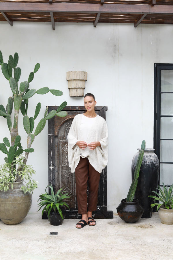 Aroma Cotton Hessian Jacket Natural