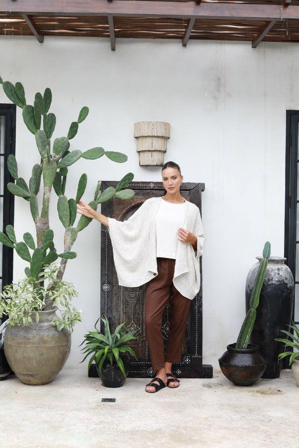 Aroma Cotton Hessian Jacket Natural