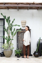 Aroma Cotton Hessian Jacket Natural