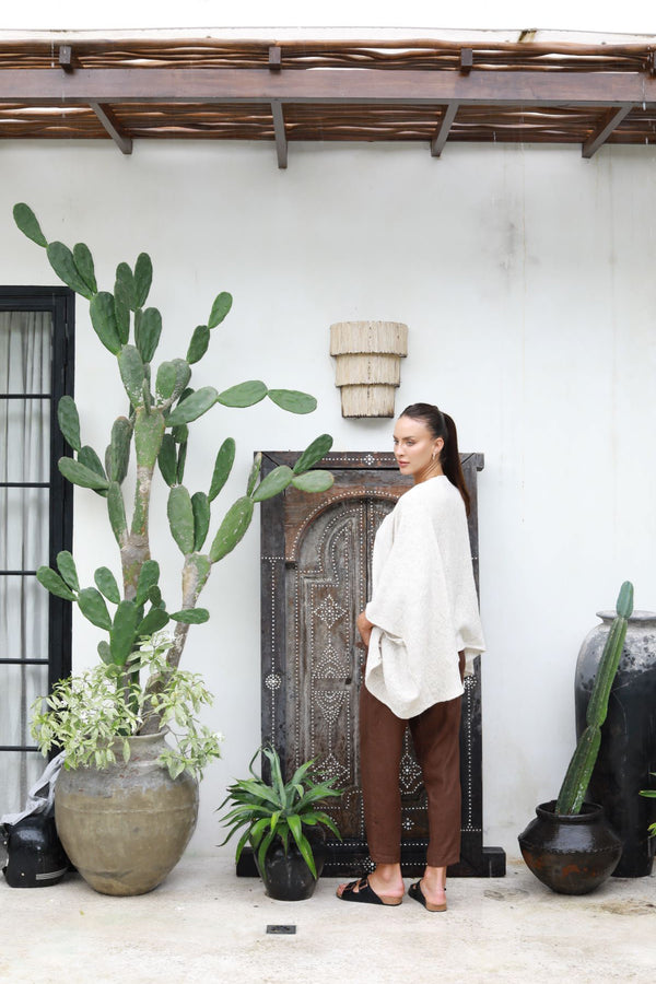 Aroma Cotton Hessian Jacket Natural