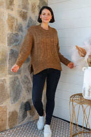 Charlotte the Label-Cable Knit Brown