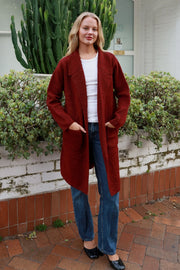 Charlotte the Label-Knitted jacket-Berry