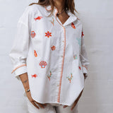 Summer Shirt-White Ocean