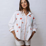 Summer Shirt-White Ocean