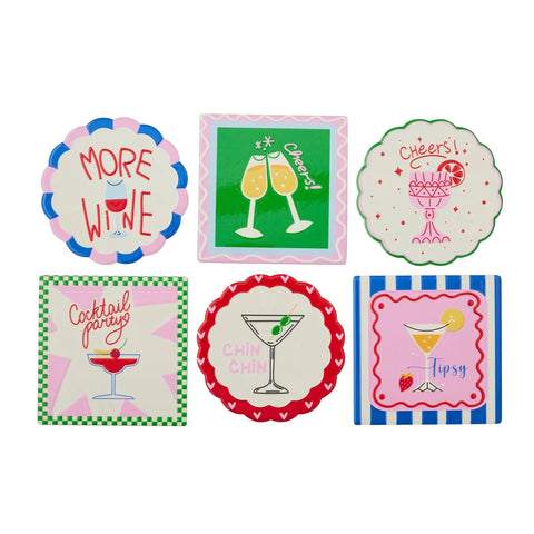 Cocktail Ceramic Coaster Assorted