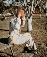 Escapee Clutch Bag | Natural Stripe