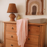 Fox & Fallow Dusty Roses Organic Muslin Wrap Swaddle
