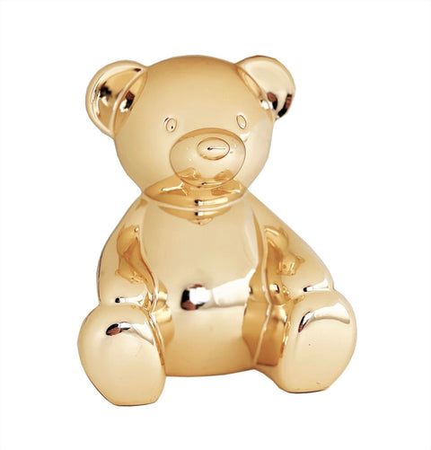 Gold teddy money box