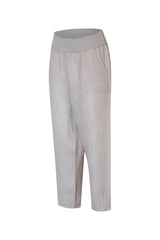 Donna Donna-New Season Classic Linen Pants-Beige