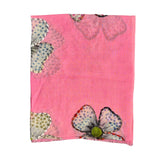 ZODA Pure Wool Scarf-Pink Flower