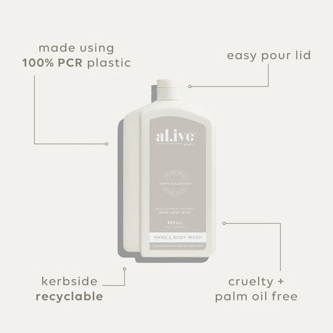1 Ltr Wash Refill - Sea Cotton & Coconut