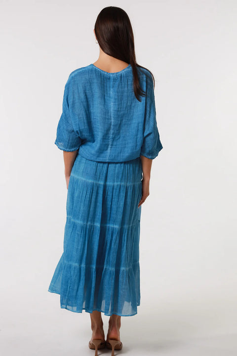 Willa Cotton Top Blue