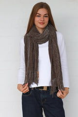 Chenille Scarf Chocolate