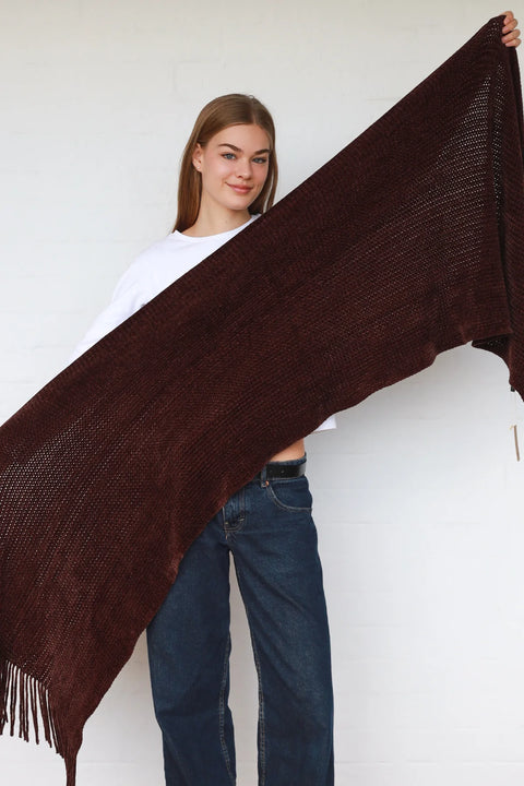 Chenille Scarf Chocolate