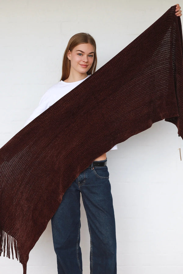 Chenille Scarf Chocolate